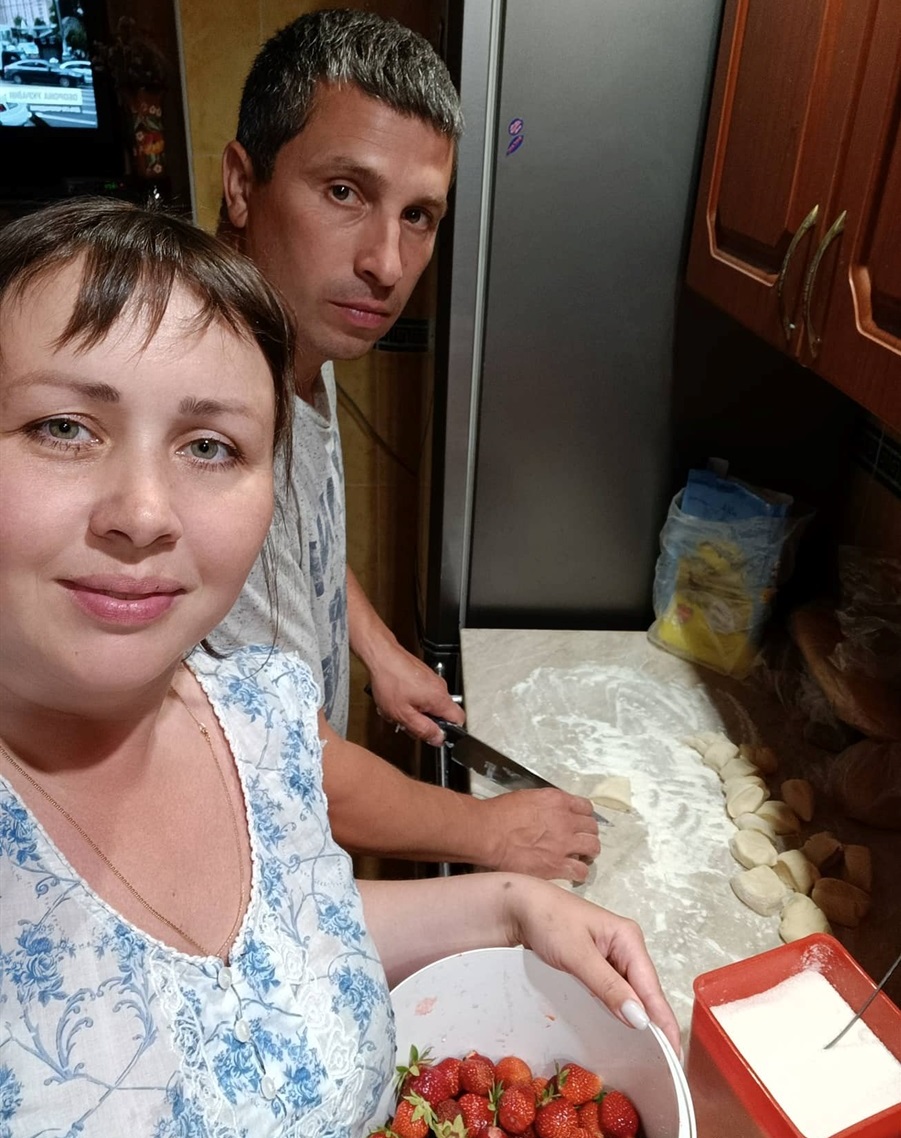 З дружиною Ольгою за варениками))))