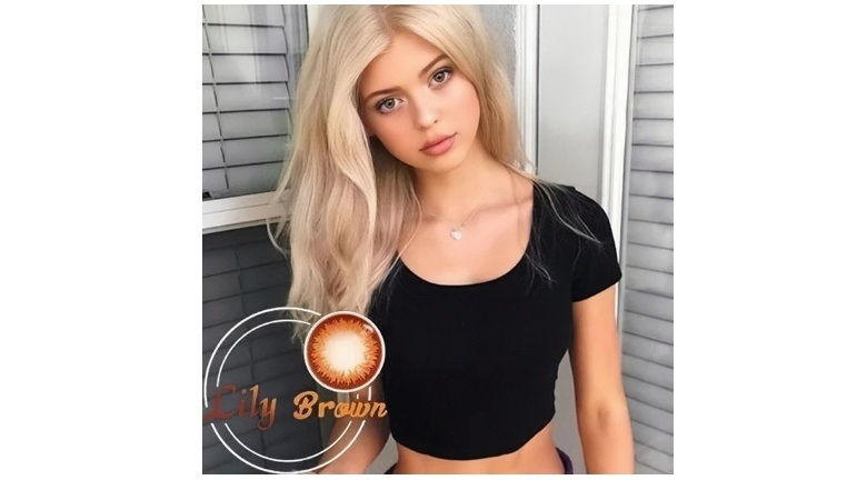 Цветные контактные линзы Lily Brown