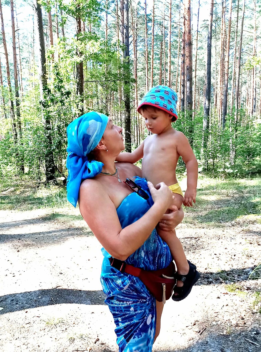 Я з сином на Голубих озерах